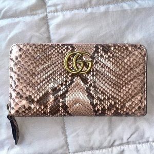 Gucci GG Marmont Python Pink